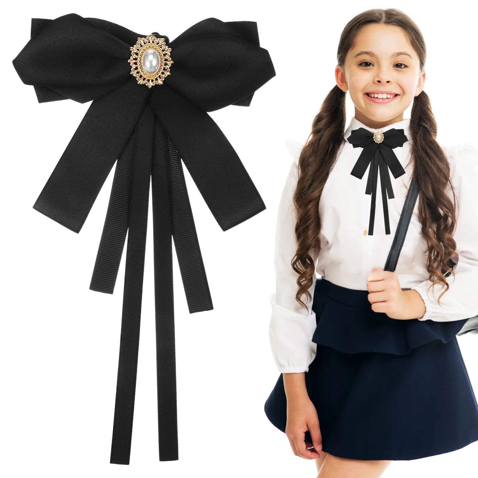 Bow Tie for Women Pre-Tied Adjustable Ribbon Bowknot Bow Tie for Shirts School Uniform Lolita Outfit Elegant Fashion
Bow Tie for Women Pre-Tied Adjustable Ribbon Bowknot Bow Tie for Shirts School Uniform Lolita Outfit Elegant Fashion