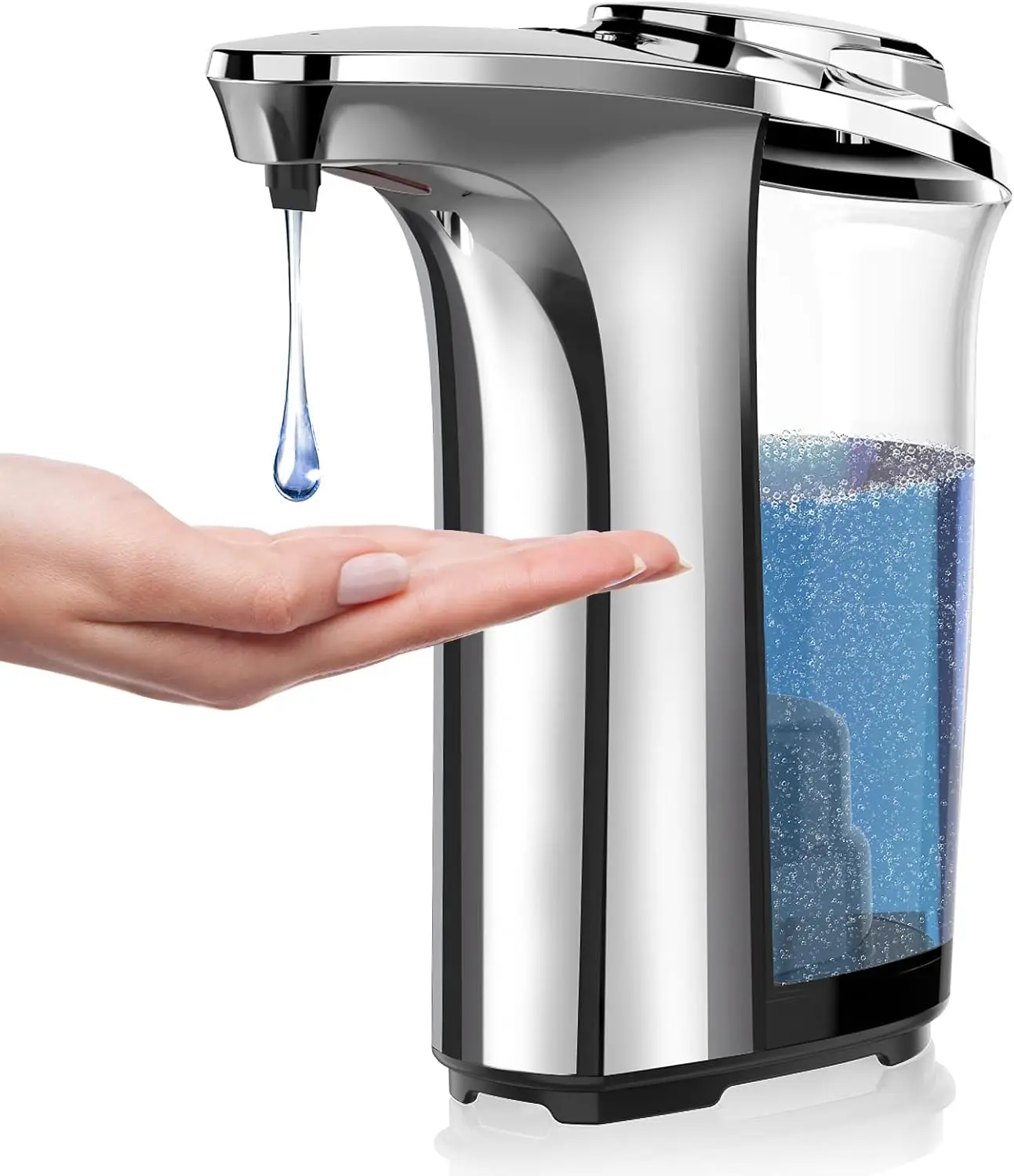 Touchless Soap Dispenser 17oz/500ml with Infrared Sensor, 5 Adjustable Levels for Kitchen Bathroom, Silver
Touchless Soap Dispenser 17oz/500ml with Infrared Sensor, 5 Adjustable Levels for Kitchen Bathroom, Silver