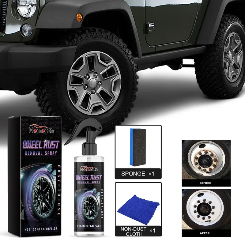 Car Wheel Rust Remover Spray - Safe Metal Cleaner for Hubs & Parts with Non-Corrosive Formula, Quick Rust Dissolver (1 Set)
Car Wheel Rust Remover Spray - Safe Metal Cleaner for Hubs & Parts with Non-Corrosive Formula, Quick Rust Dissolver (1 Set)