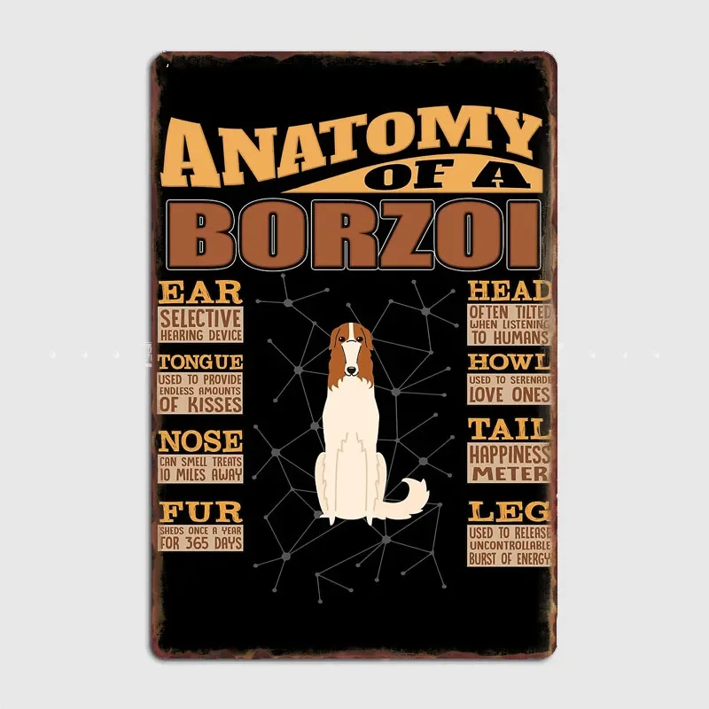 Anatomy Of A Borzoi - Funny Borzoi Design Metal Sign Poster Room Decor Living Custom Tin Vintage Home Decoration Wall
Anatomy Of A Borzoi - Funny Borzoi Design Metal Sign Poster Room Decor Living Custom Tin Vintage Home Decoration Wall