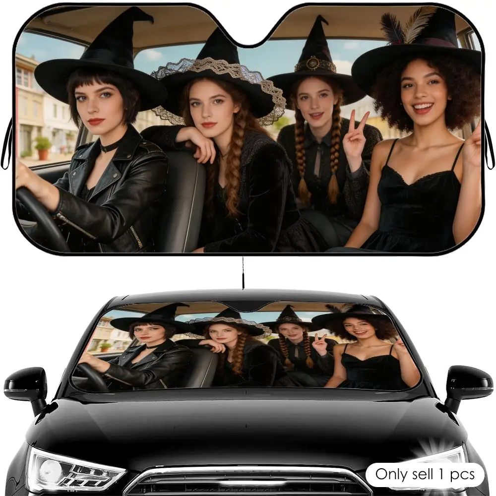 Witch Sisters Road Trip Sun Visor Reusable Aluminum Foil Car Windshield Sun Visor UV Protector Heat Insulation Cover Shade
Witch Sisters Road Trip Sun Visor Reusable Aluminum Foil Car Windshield Sun Visor UV Protector Heat Insulation Cover Shade
