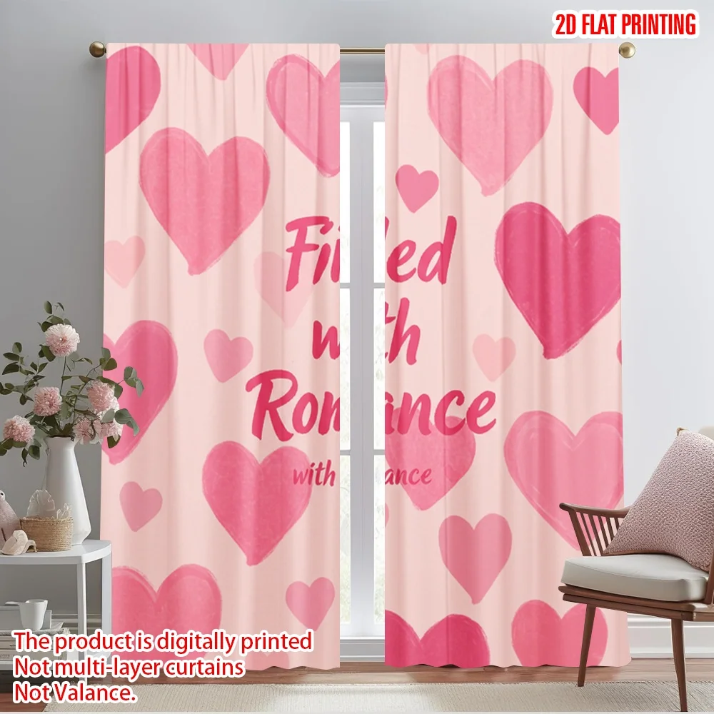 2pcs 2D flat printing Drapes Pink Hearts Romance Polyester Fabric Without Electricity Birthday Party Use for Holiday Portraits
2pcs 2D flat printing Drapes Pink Hearts Romance Polyester Fabric Without Electricity Birthday Party Use for Holiday Portraits