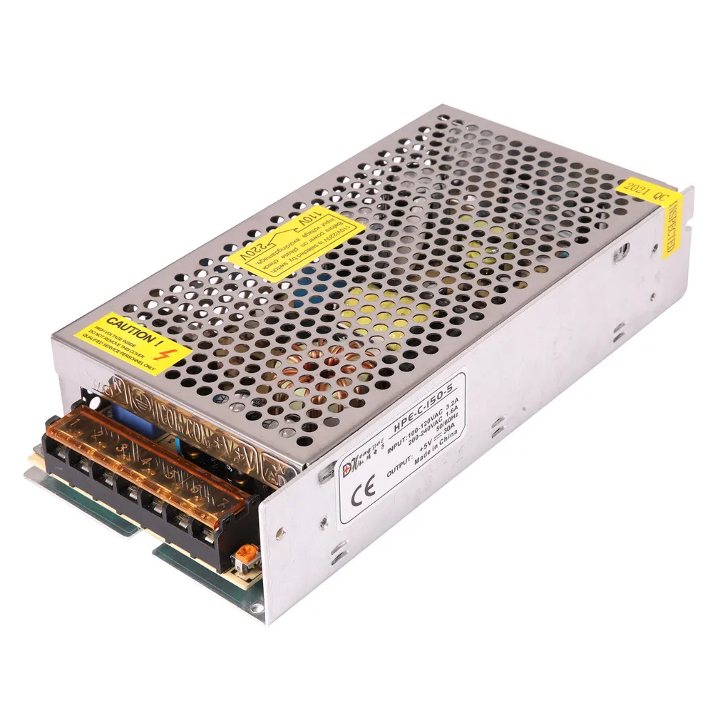 LED Power Supply DC 5V 30A 150W Switching Power Supply Source Transformer 100-240V AC DC SMPS
LED Power Supply DC 5V 30A 150W Switching Power Supply Source Transformer 100-240V AC DC SMPS