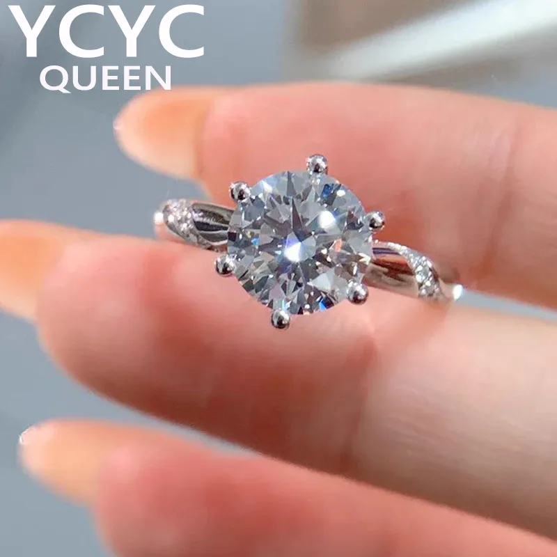 Real Solid 18K White Gold Ring Women Engagement Anniversary Wedding Ring Round Moissanite Diamond Ring Trendy
Real Solid 18K White Gold Ring Women Engagement Anniversary Wedding Ring Round Moissanite Diamond Ring Trendy