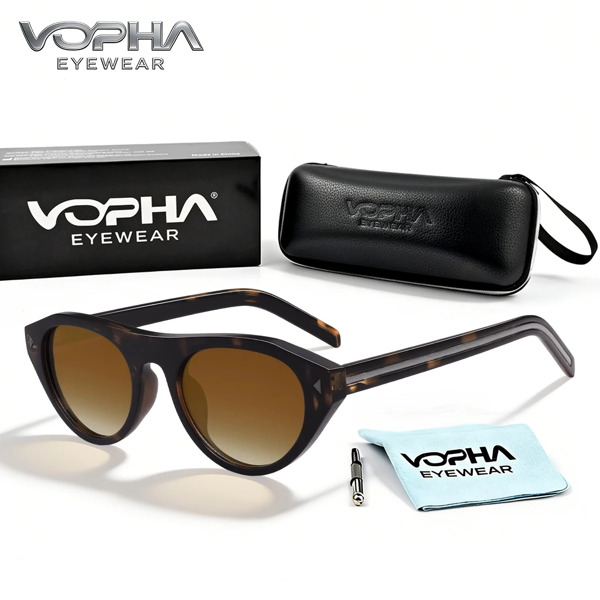 Oval Cat Eye Sunglasses for Women Trendy Retro Cateye Frame with UV Protection for Traveling or Driving S14
Oval Cat Eye Sunglasses for Women Trendy Retro Cateye Frame with UV Protection for Traveling or Driving S14