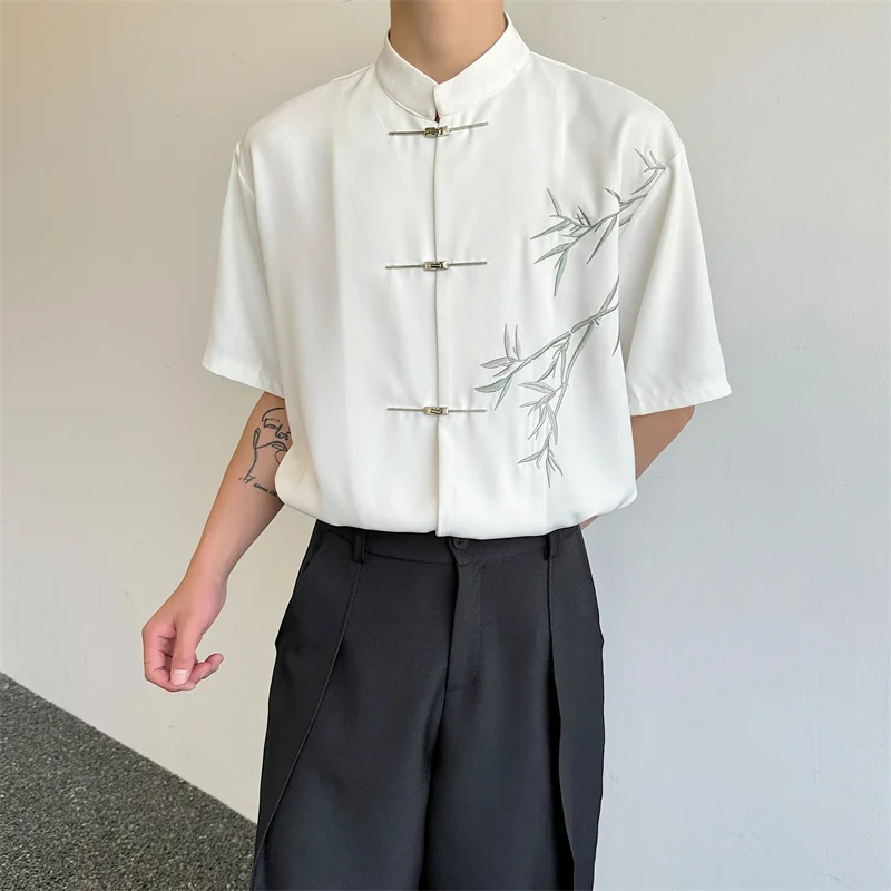 New Chinese Sle Bamboo Embroidery ort Sve irt Men's Summer Drapey Casual f Sve irt Stand Fit Youth Faion
New Chinese Sle Bamboo Embroidery ort Sve irt Men's Summer Drapey Casual f Sve irt Stand Fit Youth Faion