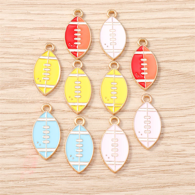 10pcs 10x20mm Cute Enamel Sports Rugby Charms for Jewelry Making Earrings Pendants Necklaces Bracelets DIY Crafts Accessories
10pcs 10x20mm Cute Enamel Sports Rugby Charms for Jewelry Making Earrings Pendants Necklaces Bracelets DIY Crafts Accessories