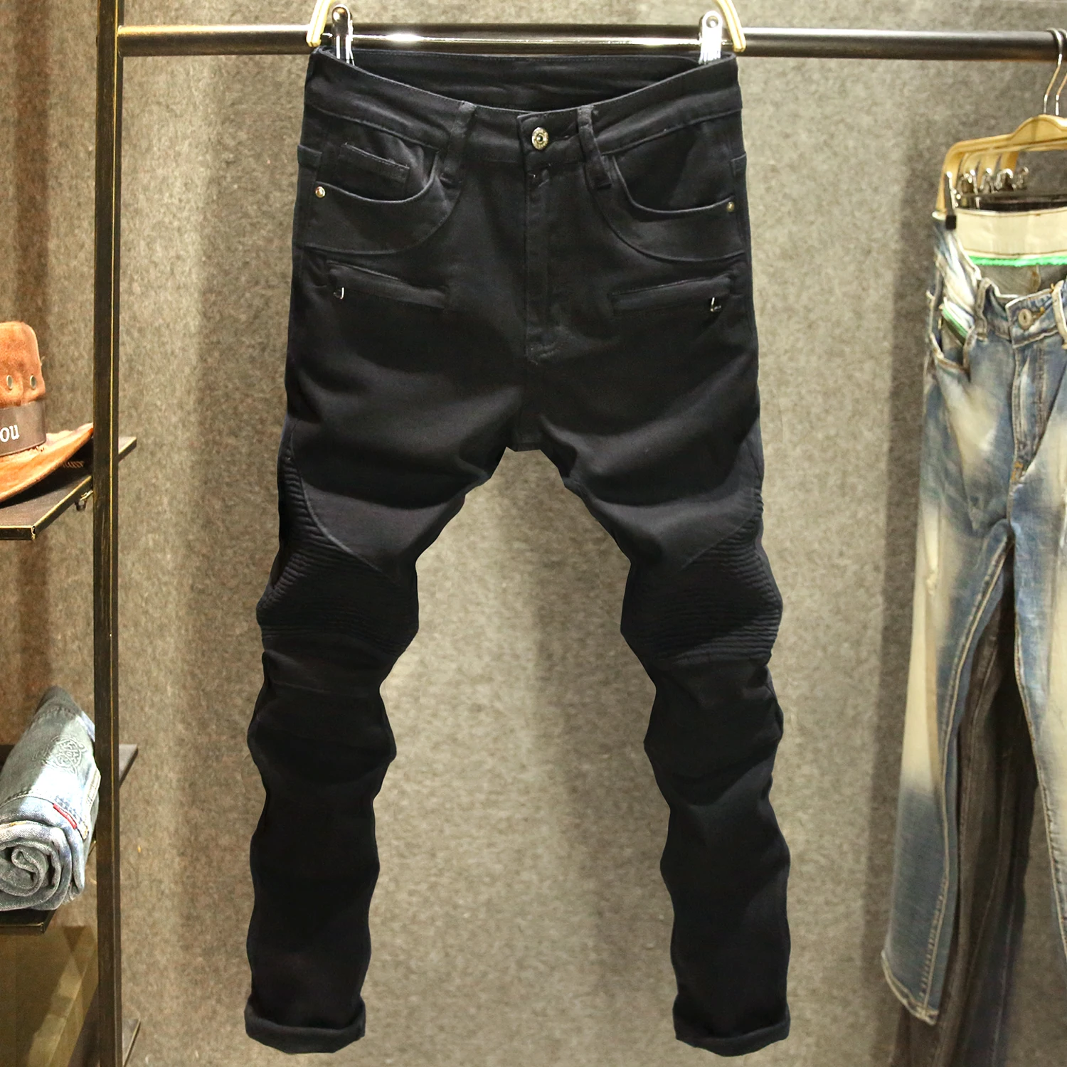 Slim Fit Stretchy Denim Jeans Men's 3D Tailoring Black High-End Functional Fashionable Pants Youthful Popular Cotton Elastic
Slim Fit Stretchy Denim Jeans Men's 3D Tailoring Black High-End Functional Fashionable Pants Youthful Popular Cotton Elastic
