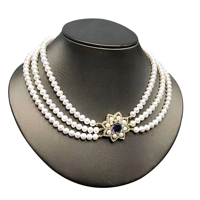 3 Row Natural Triplets Pearl Necklace For Women,Beautiful Freshwater Pearl Choker Necklace Wife Mother Birthday Gift
3 Row Natural Triplets Pearl Necklace For Women,Beautiful Freshwater Pearl Choker Necklace Wife Mother Birthday Gift