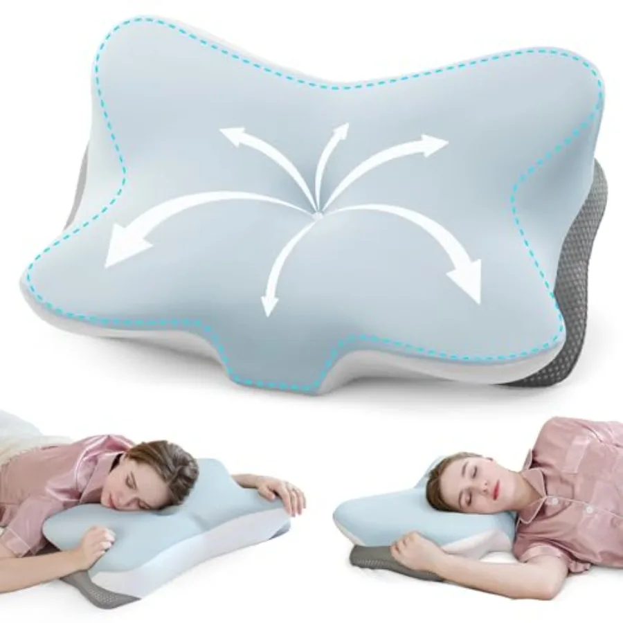 Cervical Pillow for Neck Support Memory Foam Contour Pillow Ergonomic Orthopedic Pillow Adjustable Height Soft Bed Pillow with
Cervical Pillow for Neck Support Memory Foam Contour Pillow Ergonomic Orthopedic Pillow Adjustable Height Soft Bed Pillow with