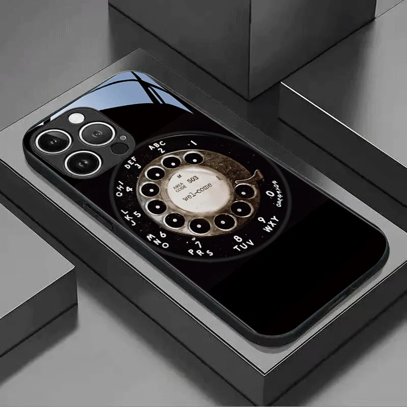 Vintage Rotary Dial Pattern Tempered Glass Phone Case for iPhone 17/16/16ProMax/15/14/13/12ProMax/11/11Pro Anti-drop protection
Vintage Rotary Dial Pattern Tempered Glass Phone Case for iPhone 17/16/16ProMax/15/14/13/12ProMax/11/11Pro Anti-drop protection