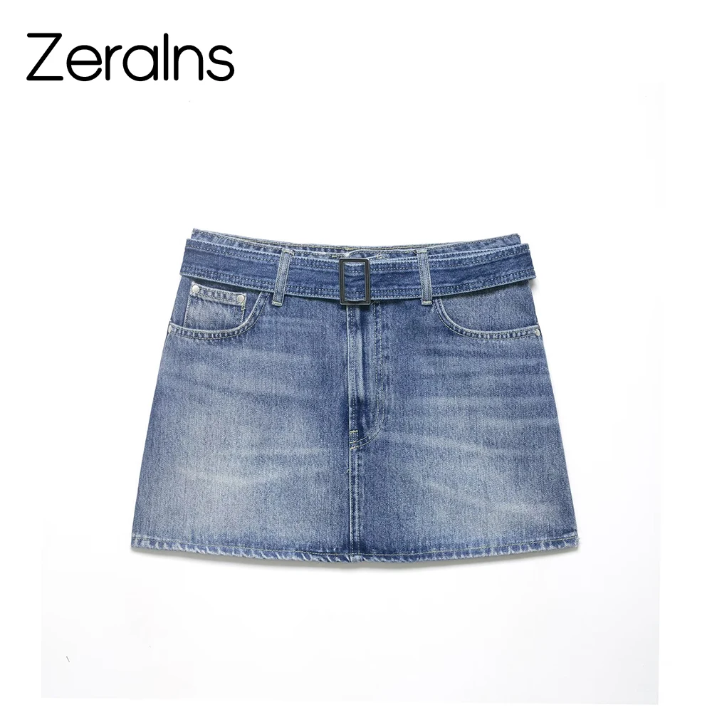 ZERAINS 2026 summer new spicy girl retro vintage vintage vintage belt A-line denim skirt slimming versatile short skirt
ZERAINS 2026 summer new spicy girl retro vintage vintage vintage belt A-line denim skirt slimming versatile short skirt