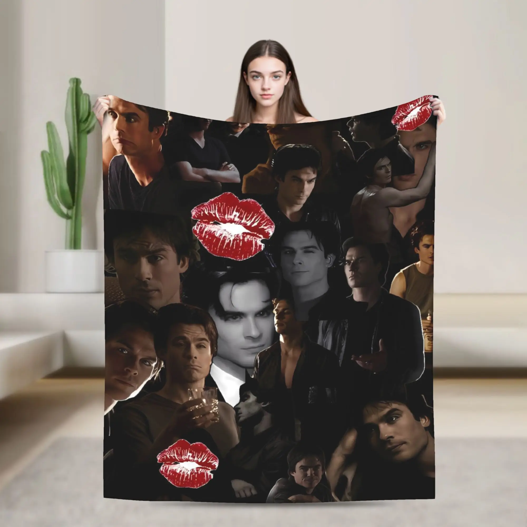 The Vampire Diaries Damon Salvatore TV Series Blanket Travel Flannel Throw Blanket For Outdoor Warm Soft Bedspread Gift
The Vampire Diaries Damon Salvatore TV Series Blanket Travel Flannel Throw Blanket For Outdoor Warm Soft Bedspread Gift