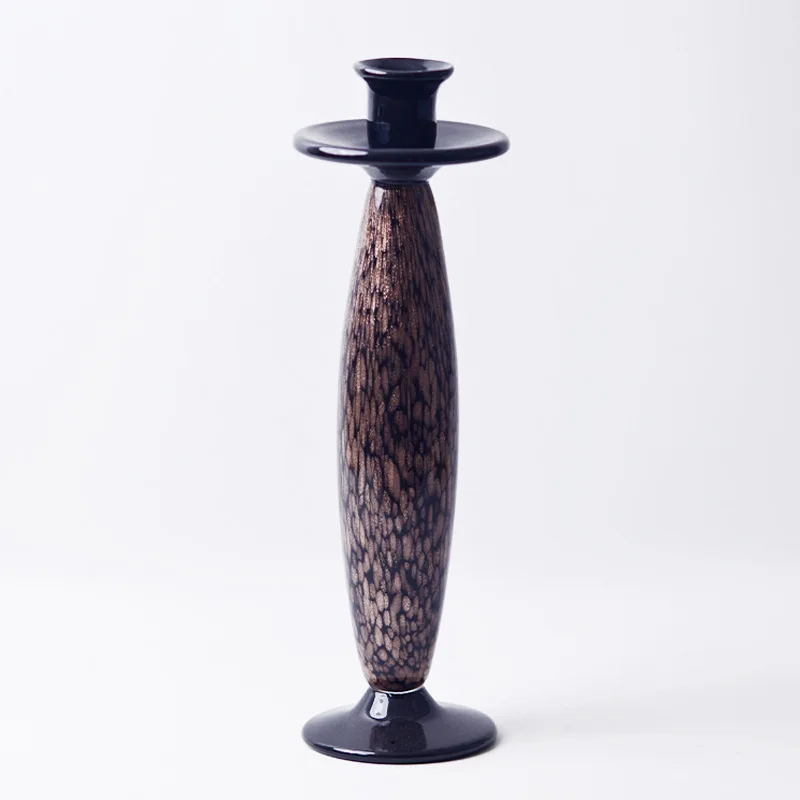 Handmade glazed black gold candlestick home art ornament living room desktop handicrafts bedroom entrance decorative glass
Handmade glazed black gold candlestick home art ornament living room desktop handicrafts bedroom entrance decorative glass