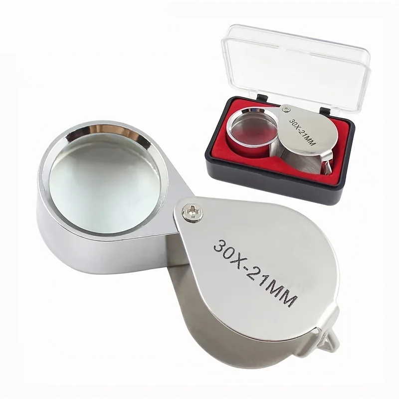 Folding Jewelry Loupe Portable Magnifying Glass Pocket Size Lovely Jewelry Magnifier Glasses 30X Magnification Metal Magnifier
Folding Jewelry Loupe Portable Magnifying Glass Pocket Size Lovely Jewelry Magnifier Glasses 30X Magnification Metal Magnifier