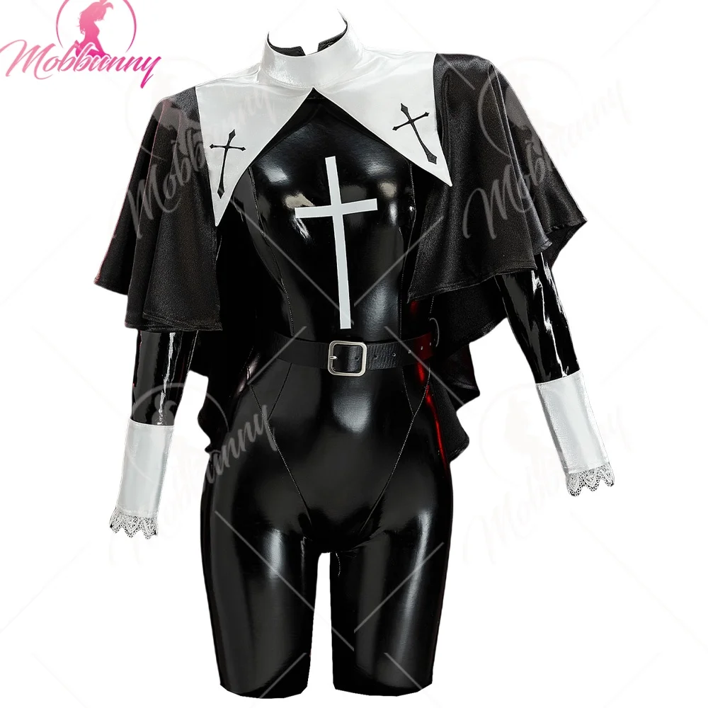 MOBBUNNY Women Sexy Cosplay Nun Suit Black Tight Bodysuit with Shawl and Kerchief Halloween Cosplay Costumes
MOBBUNNY Women Sexy Cosplay Nun Suit Black Tight Bodysuit with Shawl and Kerchief Halloween Cosplay Costumes