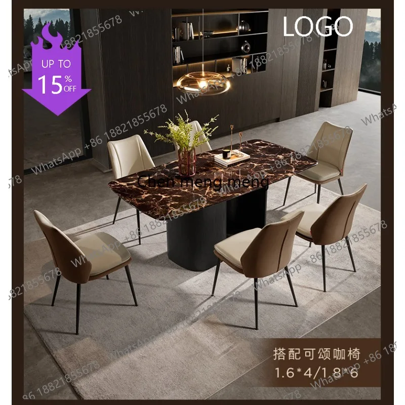 K178 Italian light luxury natural marble dining table and chairs household high-end
K178 Italian light luxury natural marble dining table and chairs household high-end