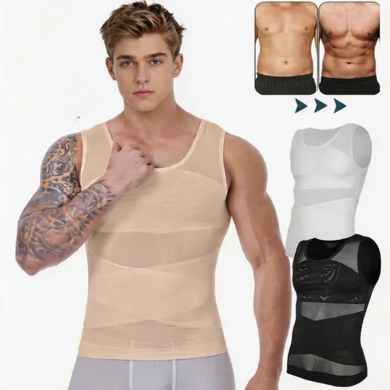 Men's Cross Mesh Vest Compression Shirts Breathable Sleeveless Tank Top Shapewear Fajas Slimming Tummy Control Body Shaper
Men's Cross Mesh Vest Compression Shirts Breathable Sleeveless Tank Top Shapewear Fajas Slimming Tummy Control Body Shaper