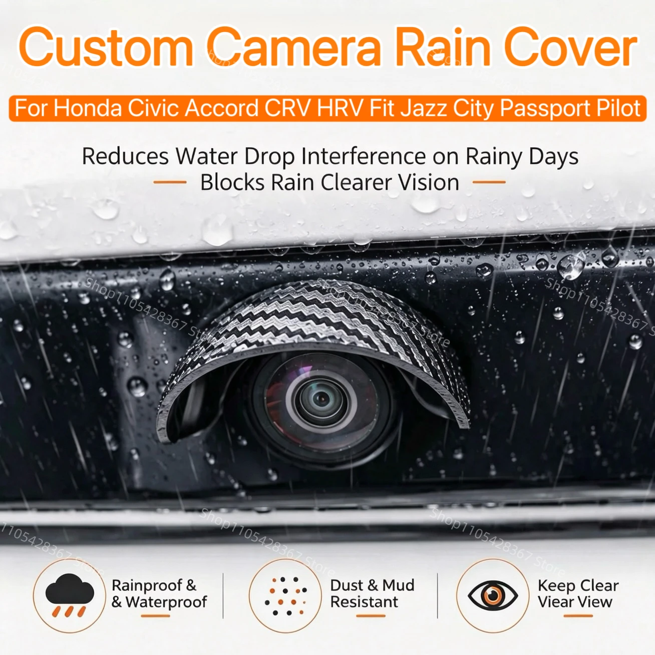 Carbon Fiber Soft PVC Backup Camera Rain Shield Waterproof Anti-Glare Visor Cover For Honda Civic Accord CRV HRV Fit Jazz City
Carbon Fiber Soft PVC Backup Camera Rain Shield Waterproof Anti-Glare Visor Cover For Honda Civic Accord CRV HRV Fit Jazz City