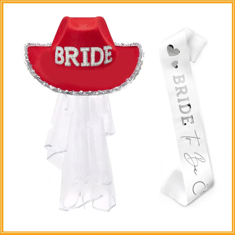 2PCS/Lot Bride Cowboy Hat Set Pearl Letter Sequin Bachelorette Party Western Hat with Sash Women Wedding Photo Prop Denim Cap
2PCS/Lot Bride Cowboy Hat Set Pearl Letter Sequin Bachelorette Party Western Hat with Sash Women Wedding Photo Prop Denim Cap