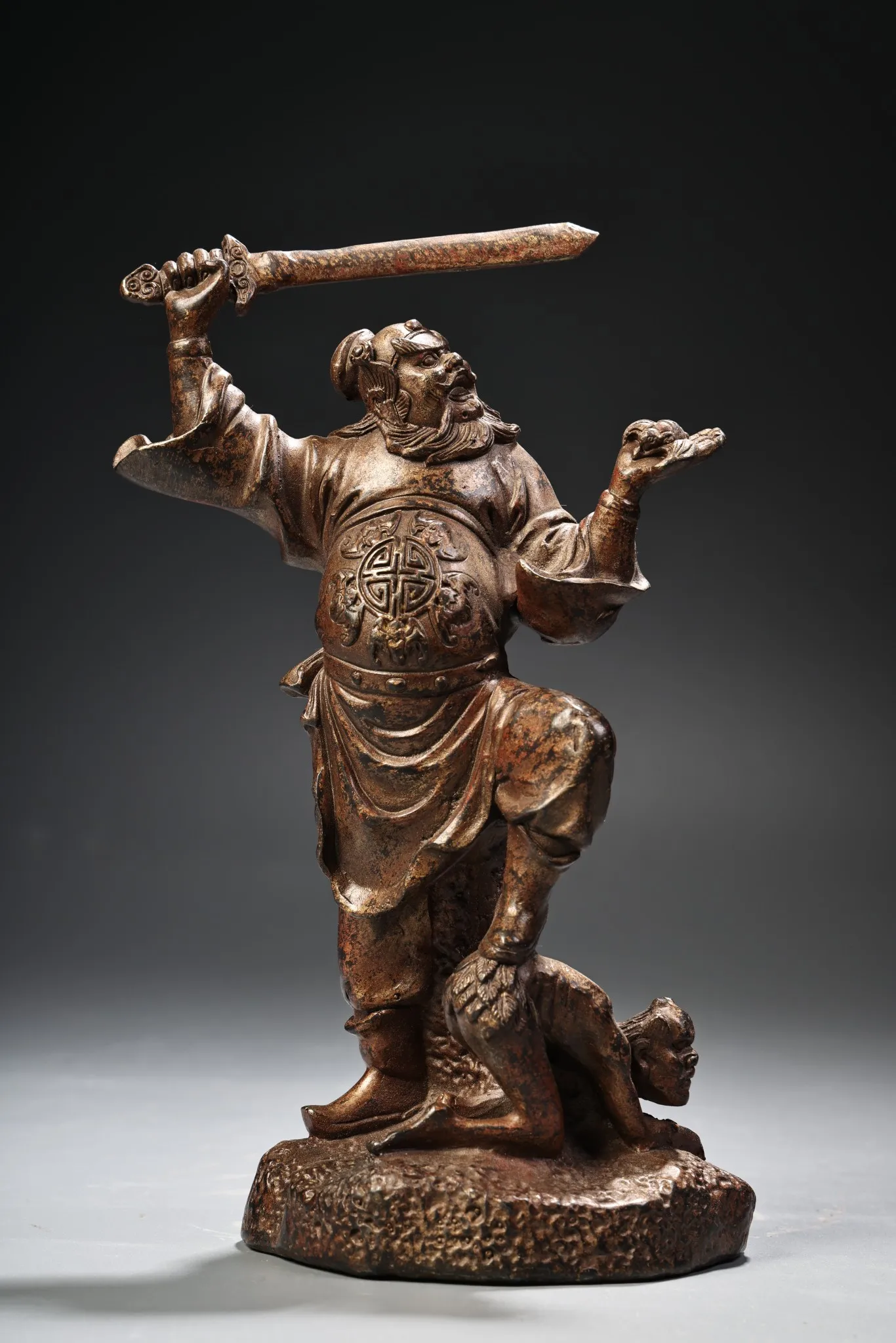 8"Tibetan Temple Collection Old Bronze Gilded Exorcist God Zhong Kui Statue immortals Standing Buddha Worship Hall Town house
8"Tibetan Temple Collection Old Bronze Gilded Exorcist God Zhong Kui Statue immortals Standing Buddha Worship Hall Town house