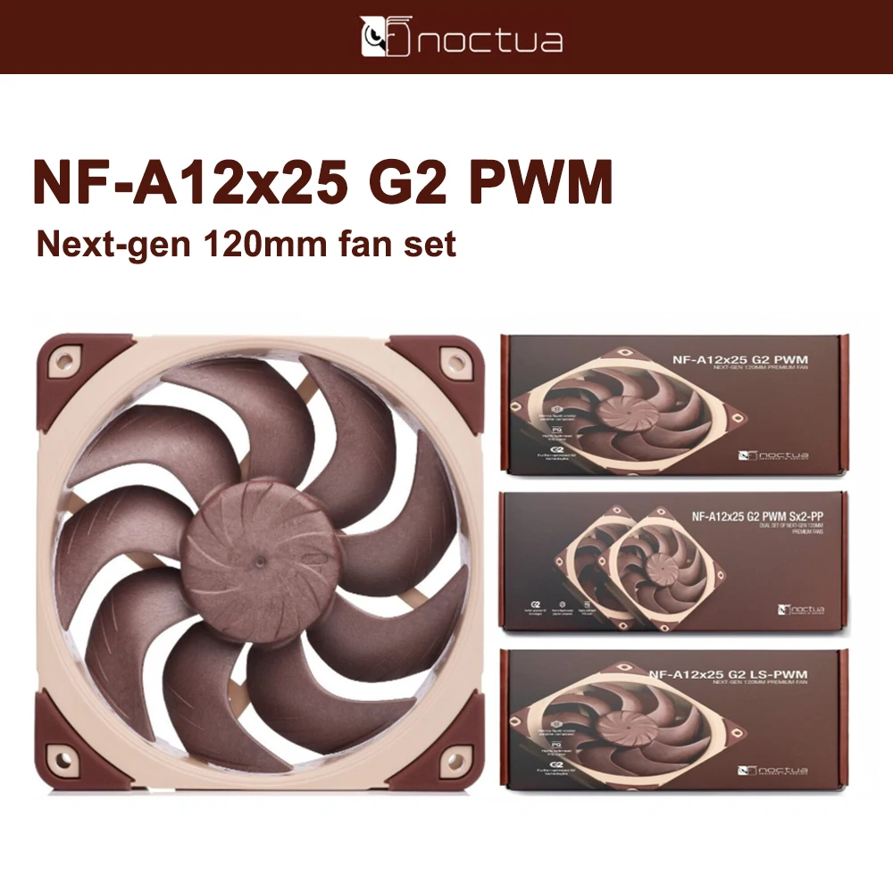Noctua NF-A12x25 G2 PWM 12CM Premium Silent Case Cooling Fan 4Pin PWM Desktop Computer Chassis Radiator Mute Fan
Noctua NF-A12x25 G2 PWM 12CM Premium Silent Case Cooling Fan 4Pin PWM Desktop Computer Chassis Radiator Mute Fan