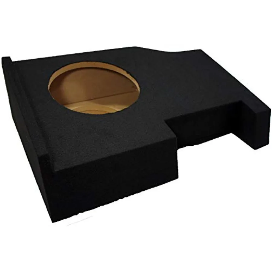 Truck subwoofer enclosure for GMC Sierra 2014-2018 Crew Cab: MDF wood, black carpet, sealed design with single 10-inch sub moun
Truck subwoofer enclosure for GMC Sierra 2014-2018 Crew Cab: MDF wood, black carpet, sealed design with single 10-inch sub moun