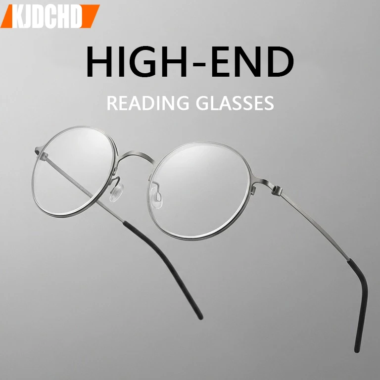 KJDCHD Ultralight Titanium Round Reading Glasses Men Women Screwless Circle Eyeglasses Spectacles Trendy Eyewear Light Rim
KJDCHD Ultralight Titanium Round Reading Glasses Men Women Screwless Circle Eyeglasses Spectacles Trendy Eyewear Light Rim