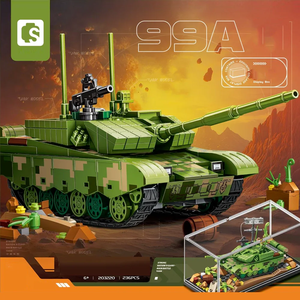 225 шт., тип 15, легкий танк, строительные блоки, военные WW2, 99A, модель основного боевого танка, украшение для рабочего стола, кирпичная головоломка, игрушки в подарок 
225 шт., тип 15, легкий танк, строительные блоки, военные WW2, 99A, модель основного боевого танка, украшение для рабочего стола, кирпичная головоломка, игрушки в подарок