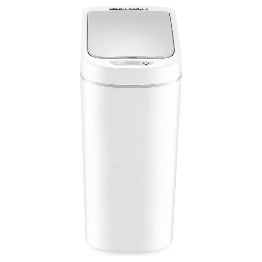 Automatic Bathroom Trash Can, 2-Gallon Plastic Motion Sensor Garbage Bin with Soft-Close Lid, Quiet Hands-Free Operation, White
Automatic Bathroom Trash Can, 2-Gallon Plastic Motion Sensor Garbage Bin with Soft-Close Lid, Quiet Hands-Free Operation, White