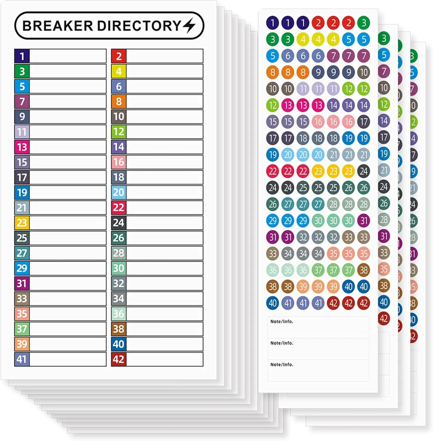 16 Sheets Breaker Panel Labels for Electrical Box Sticker Numbers with Waterproof Adhesive
16 Sheets Breaker Panel Labels for Electrical Box Sticker Numbers with Waterproof Adhesive