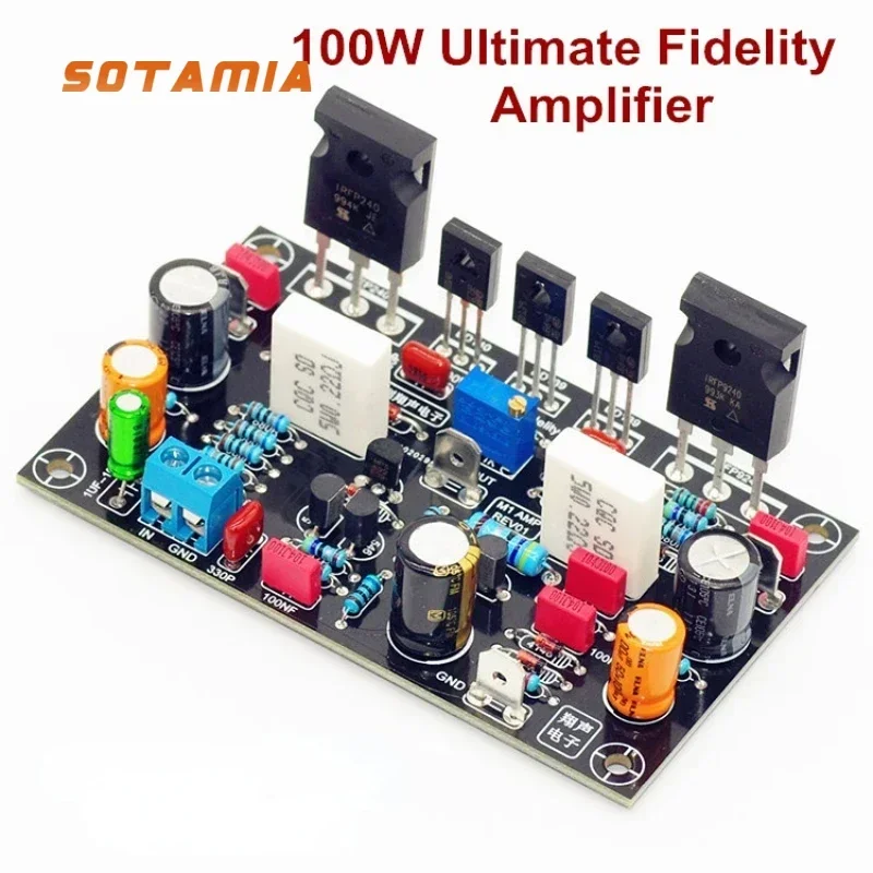 SOTAMIA 100W Ultimate Fidelity Amplifier Class AB MOS Tube IRFP240.9240 Field Effect Power Amplifier Board Amplificador Audio
SOTAMIA 100W Ultimate Fidelity Amplifier Class AB MOS Tube IRFP240.9240 Field Effect Power Amplifier Board Amplificador Audio