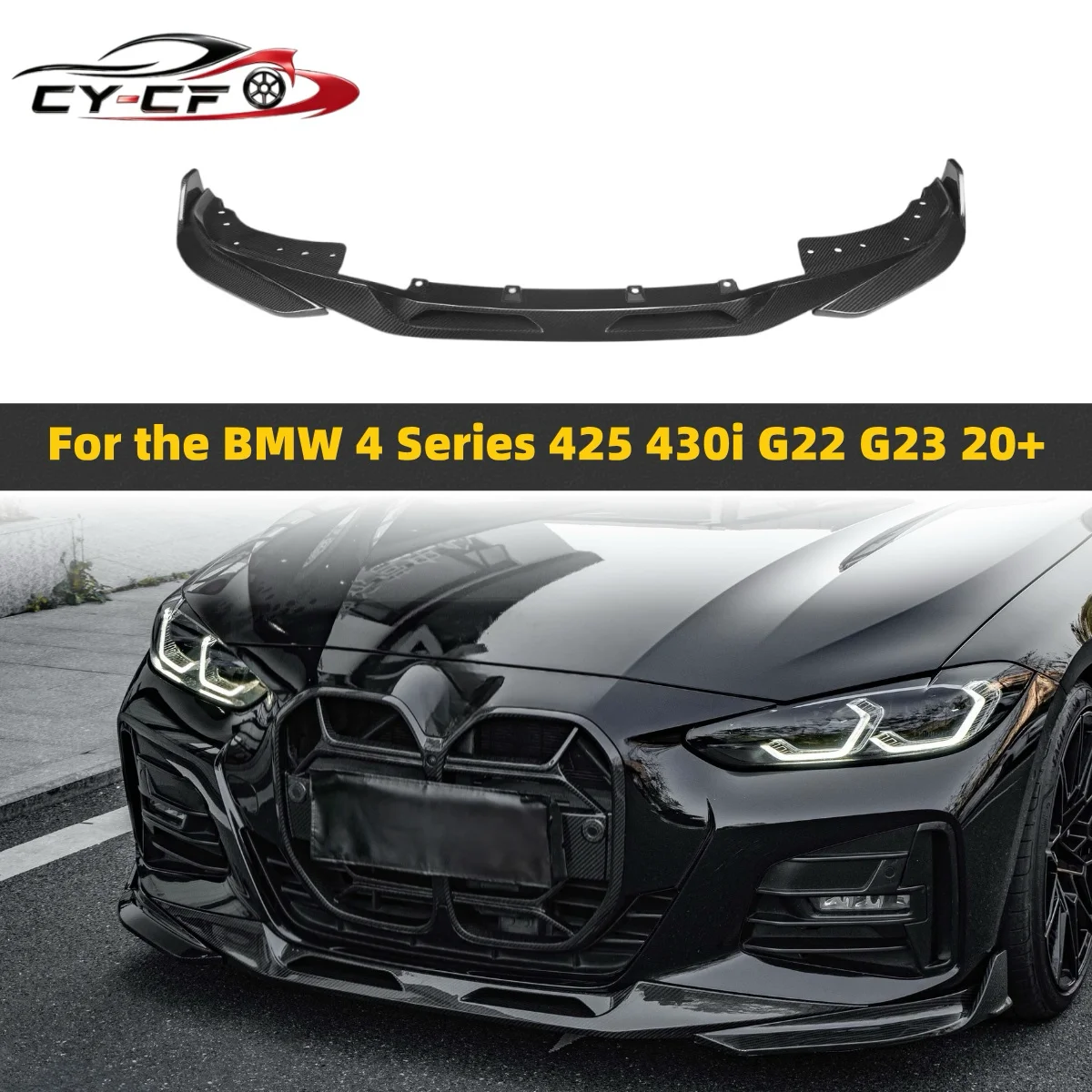 Dry Carbon Fiber Front Bumper Lip Chin Splitters Spoiler Car Accessories Body Kits For BMW G22 G23 Coupe 2021+ FRP
Dry Carbon Fiber Front Bumper Lip Chin Splitters Spoiler Car Accessories Body Kits For BMW G22 G23 Coupe 2021+ FRP