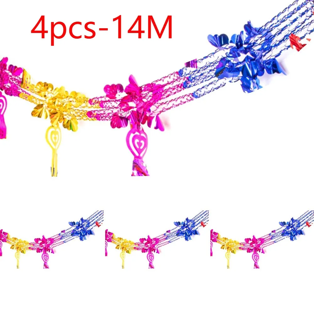 1/4pcs Xmas Gift Christmas Metalic Foil Garland Party Supplies Multi Colour Hanging Decoration Wedding Accessories Creative
1/4pcs Xmas Gift Christmas Metalic Foil Garland Party Supplies Multi Colour Hanging Decoration Wedding Accessories Creative