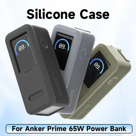 Silicone Protective Cover Silicone Case Travel Case Shockproof Anti-drop Shell for Anker Prime 9600mAh 65W Power Bank