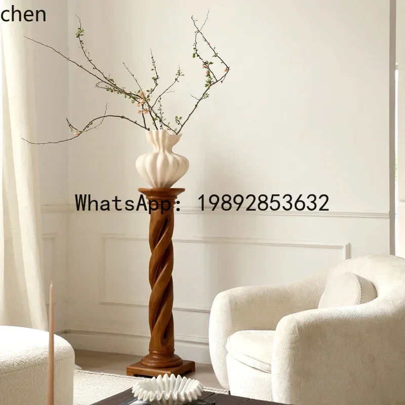 WW20 wind solid wood column living room porch stairs vase base art sculpture floor decoration
WW20 wind solid wood column living room porch stairs vase base art sculpture floor decoration