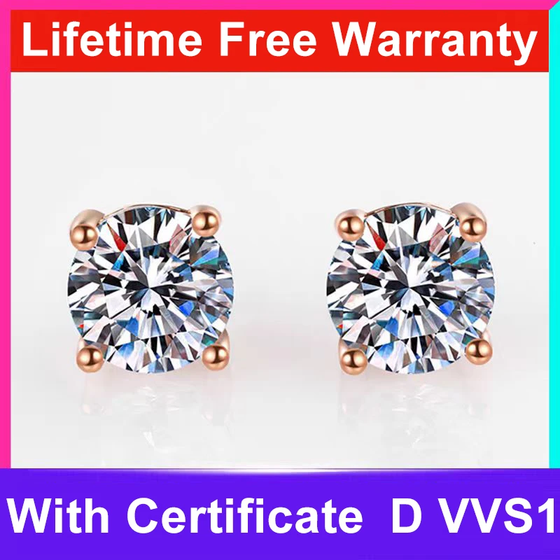 Szjinao 0.3ct To 3ct Rose Gold Moissanite Earrings For Women Sparkling Classic Lab Diamond Earring Studs Wedding Jewelry Gift
Szjinao 0.3ct To 3ct Rose Gold Moissanite Earrings For Women Sparkling Classic Lab Diamond Earring Studs Wedding Jewelry Gift