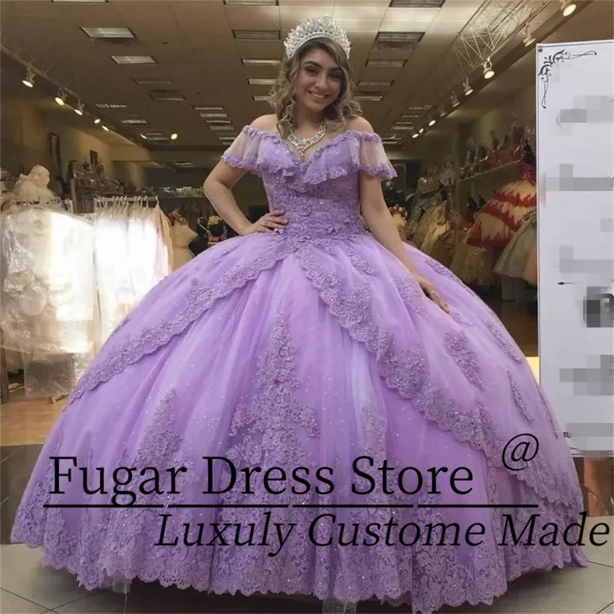 vestidos de 15 años Light Purple Quinceanera Dresses Short Sleeves V-neck Lace Beads Sequins Backless Sweet 16 Dress Ball Gown
vestidos de 15 años Light Purple Quinceanera Dresses Short Sleeves V-neck Lace Beads Sequins Backless Sweet 16 Dress Ball Gown