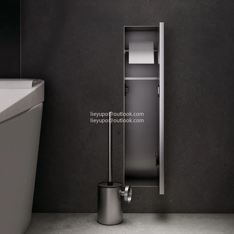 Stainless steel niche toilet embedded toilet brush 304 tissue box niche layered shelf
Stainless steel niche toilet embedded toilet brush 304 tissue box niche layered shelf