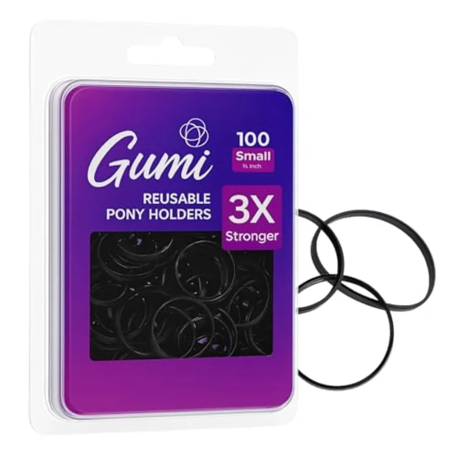 Gumi good Hair Elastics - Ouchless Damage Elastic Hair Bands Black - Small
Gumi good Hair Elastics - Ouchless Damage Elastic Hair Bands Black - Small