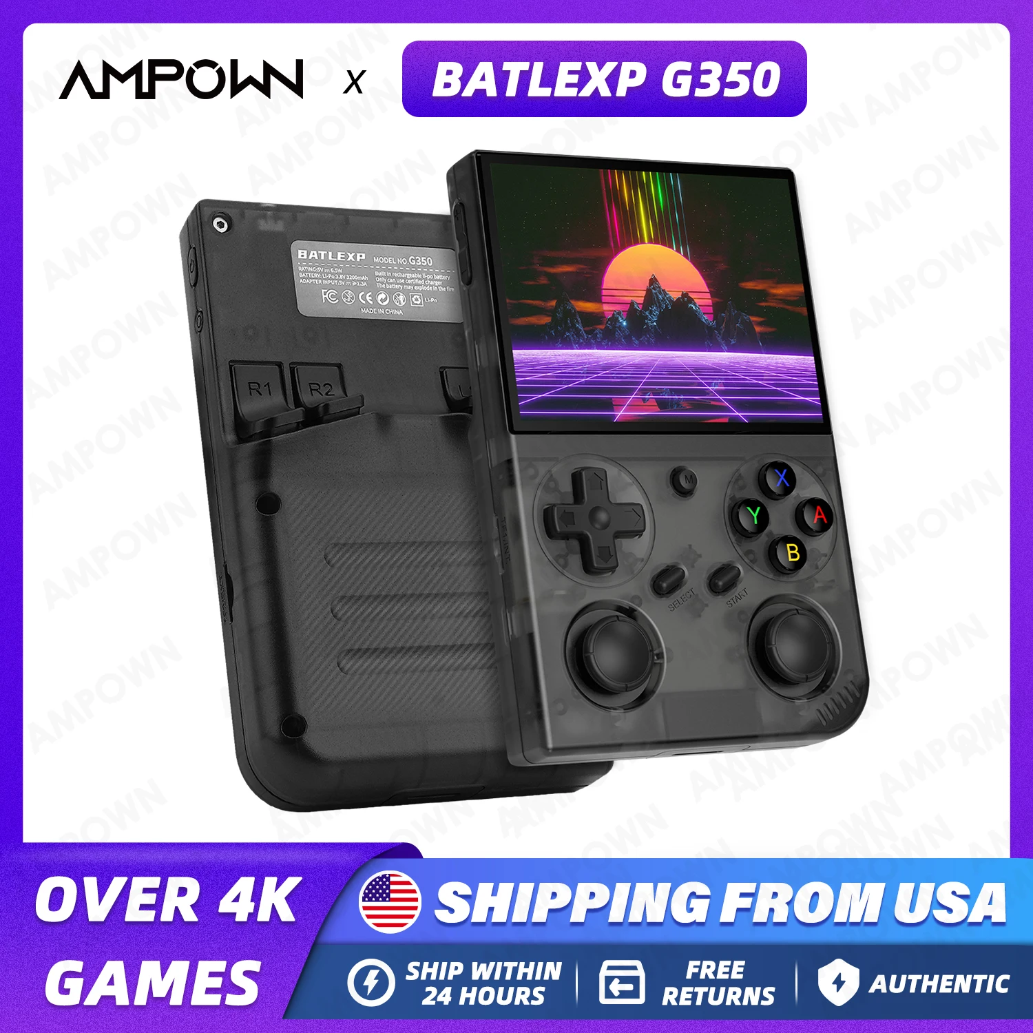 BATLEXP G350 Handheld Game Console 3.5'' IPS Screen Linux System Dual Joystick Vibration Motor Retro Portable Video Console Gift
BATLEXP G350 Handheld Game Console 3.5'' IPS Screen Linux System Dual Joystick Vibration Motor Retro Portable Video Console Gift
