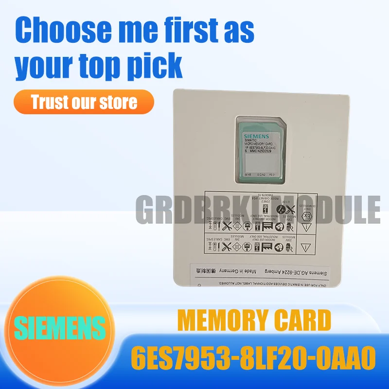 New Original SIEMENS 6ES7953-8LF20-0AA0 S7-300 MMC Memory Card 64KB
New Original SIEMENS 6ES7953-8LF20-0AA0 S7-300 MMC Memory Card 64KB