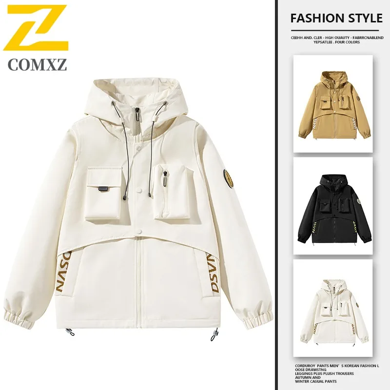 COMXZ 2025: молодежная искусственная куртка из двух предметов с капюшоном, модное пальто в гонконгском стиле, модная верхняя одежда, уличный стиль
COMXZ 2025: молодежная искусственная куртка из двух предметов с капюшоном, модное пальто в гонконгском стиле, модная верхняя одежда, уличный стиль