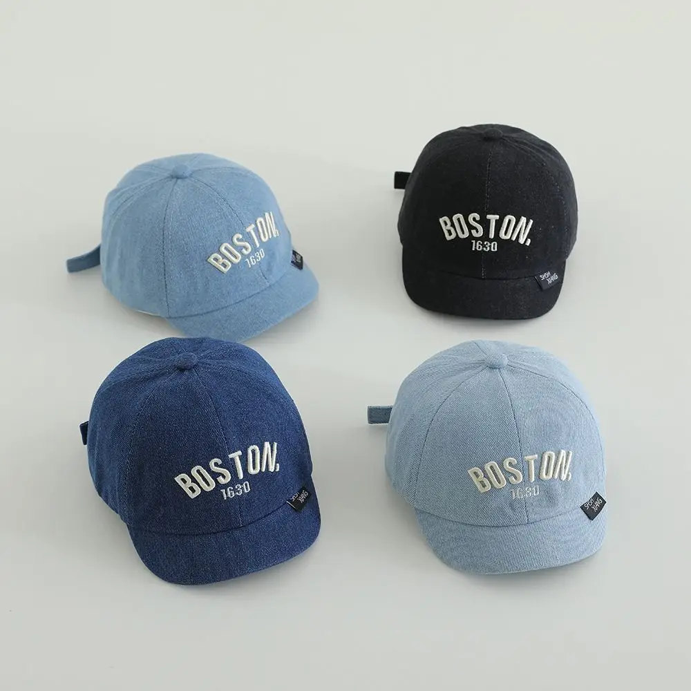 Fashion Blue Denim Cap Dome Short Brim Letter Baseball Cap 1-3Y Hip Hop Baby Visor Hat Outdoor
Fashion Blue Denim Cap Dome Short Brim Letter Baseball Cap 1-3Y Hip Hop Baby Visor Hat Outdoor