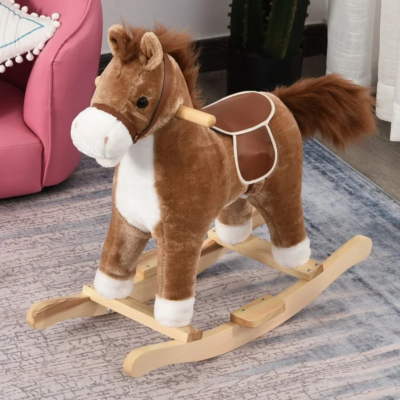 Rocking Horse for Toddlers 3-6 Years Plush Ride On Toy with Sound Effects Moving Mouth and Tail Wooden Base Steel Frame
Rocking Horse for Toddlers 3-6 Years Plush Ride On Toy with Sound Effects Moving Mouth and Tail Wooden Base Steel Frame