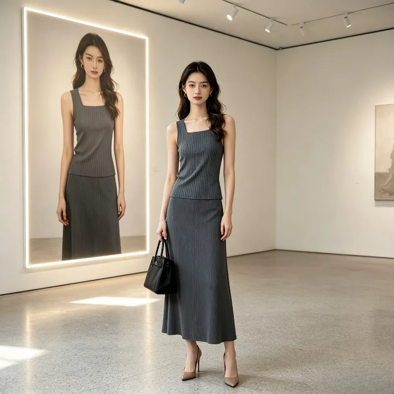 Miyake Pleated 2026 Square Neck Vertical Pleated Vest for Women Inner Layer or Outerwear Sleeveless Commuter Base Shirt Pleat
Miyake Pleated 2026 Square Neck Vertical Pleated Vest for Women Inner Layer or Outerwear Sleeveless Commuter Base Shirt Pleat