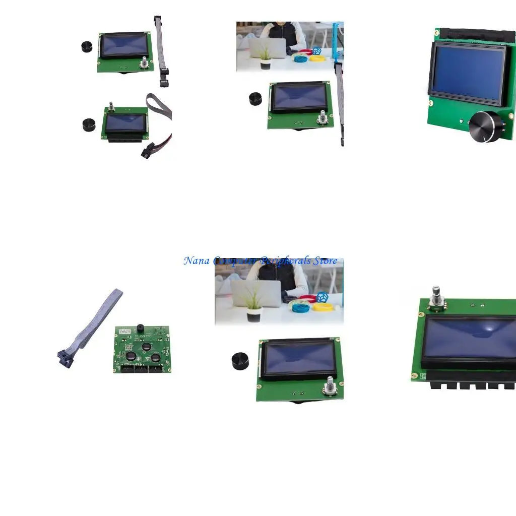 F68C Printer Controller Control Board 12864 LCD Control Panel Blue Screen