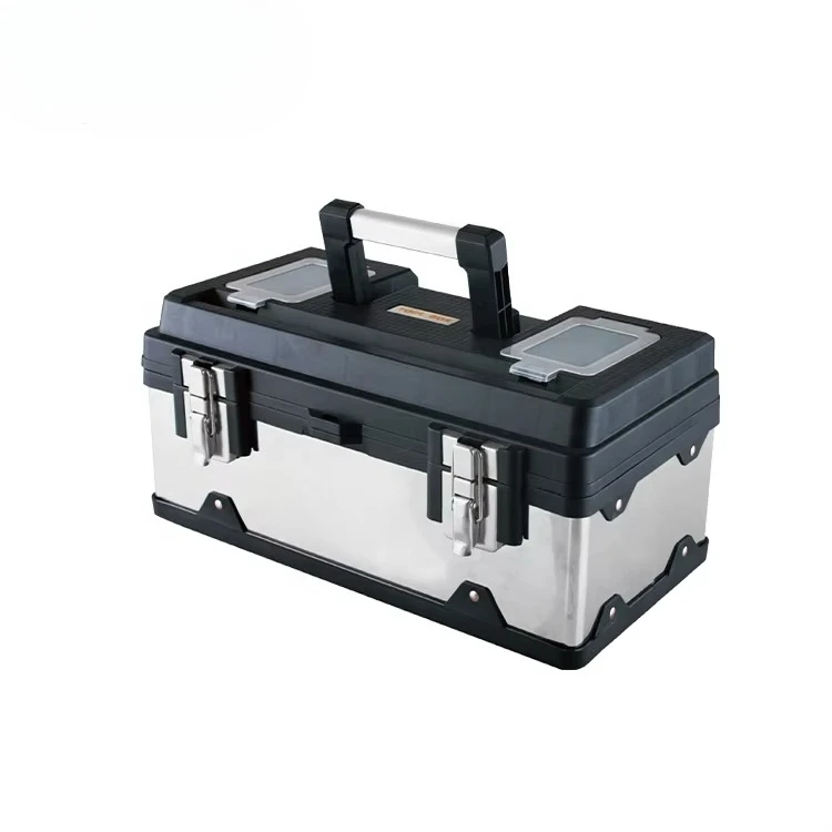 Factory Tool Box PP Stainless Steel Outdoor Portable Storage Hand 43 * 24 * 21cm Stainless Steel Tool Box
Factory Tool Box PP Stainless Steel Outdoor Portable Storage Hand 43 * 24 * 21cm Stainless Steel Tool Box