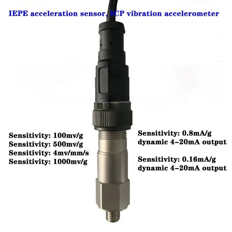 Accelerometers, ICP vibration accelerometers with a range of 100mv/g to 1000mv/g and a resolution of 0.5mg
Accelerometers, ICP vibration accelerometers with a range of 100mv/g to 1000mv/g and a resolution of 0.5mg