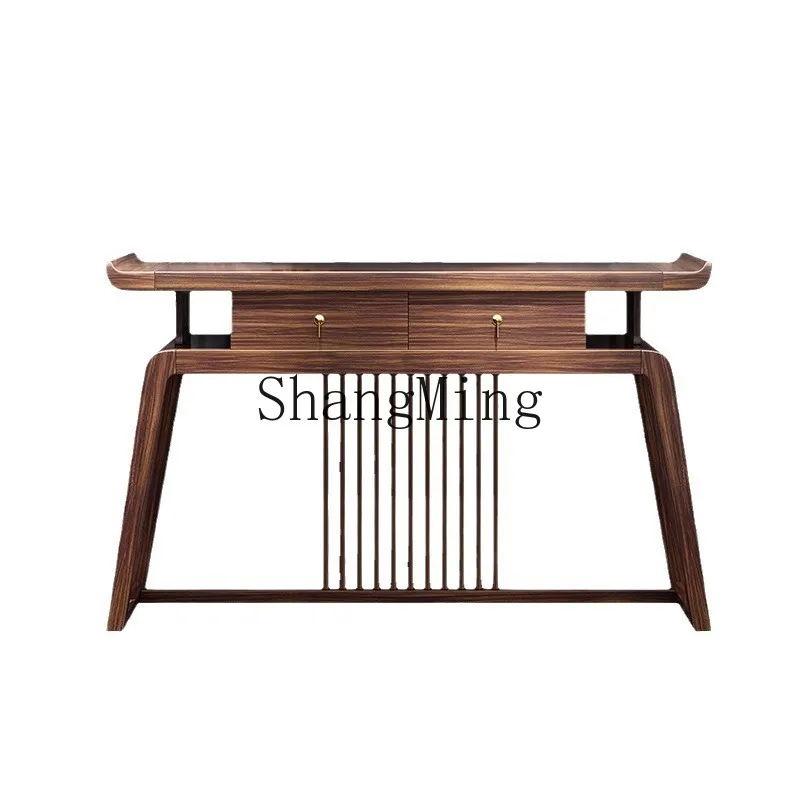 ZYY New Chinese-style entrance table Ebony entry living room Solid wood entrance cabinet Zen style
ZYY New Chinese-style entrance table Ebony entry living room Solid wood entrance cabinet Zen style
